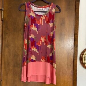 LOGO Layers by Lori Goldstein Wonderful Tunic Excellent Shape Stretchy Sz Medium